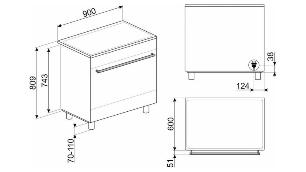 SMEG-C9IMAN9 afmetingen